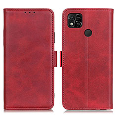 Funda de Cuero Cartera con Soporte Carcasa M15L para Xiaomi POCO C31 Rojo