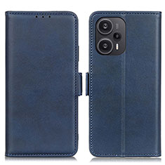 Funda de Cuero Cartera con Soporte Carcasa M15L para Xiaomi Poco F5 5G Azul