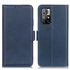 Funda de Cuero Cartera con Soporte Carcasa M15L para Xiaomi Poco M4 Pro 5G Azul