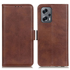 Funda de Cuero Cartera con Soporte Carcasa M15L para Xiaomi Poco X4 GT 5G Marron