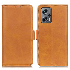 Funda de Cuero Cartera con Soporte Carcasa M15L para Xiaomi Poco X4 GT 5G Marron Claro