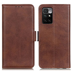 Funda de Cuero Cartera con Soporte Carcasa M15L para Xiaomi Redmi 10 (2022) Marron