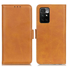 Funda de Cuero Cartera con Soporte Carcasa M15L para Xiaomi Redmi 10 (2022) Marron Claro