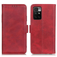 Funda de Cuero Cartera con Soporte Carcasa M15L para Xiaomi Redmi 10 (2022) Rojo