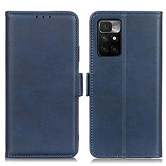 Funda de Cuero Cartera con Soporte Carcasa M15L para Xiaomi Redmi 10 4G Azul