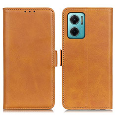 Funda de Cuero Cartera con Soporte Carcasa M15L para Xiaomi Redmi 10 5G Marron Claro