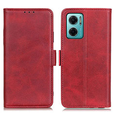 Funda de Cuero Cartera con Soporte Carcasa M15L para Xiaomi Redmi 10 5G Rojo