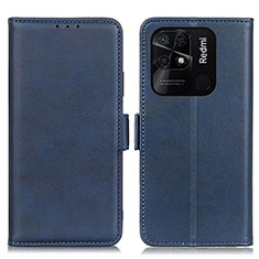 Funda de Cuero Cartera con Soporte Carcasa M15L para Xiaomi Redmi 10C 4G Azul