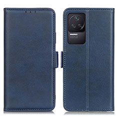 Funda de Cuero Cartera con Soporte Carcasa M15L para Xiaomi Redmi K50 5G Azul