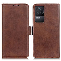 Funda de Cuero Cartera con Soporte Carcasa M15L para Xiaomi Redmi K50 5G Marron