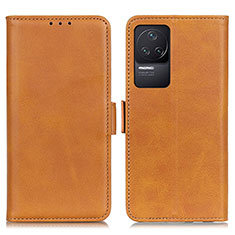 Funda de Cuero Cartera con Soporte Carcasa M15L para Xiaomi Redmi K50 5G Marron Claro