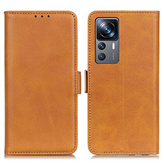 Funda de Cuero Cartera con Soporte Carcasa M15L para Xiaomi Redmi K50 Ultra 5G Marron Claro