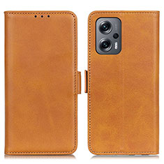 Funda de Cuero Cartera con Soporte Carcasa M15L para Xiaomi Redmi K50i 5G Marron Claro