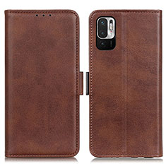 Funda de Cuero Cartera con Soporte Carcasa M15L para Xiaomi Redmi Note 10 JE 5G Marron