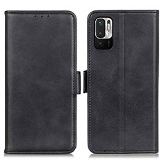 Funda de Cuero Cartera con Soporte Carcasa M15L para Xiaomi Redmi Note 10 JE 5G Negro