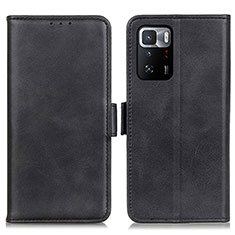 Funda de Cuero Cartera con Soporte Carcasa M15L para Xiaomi Redmi Note 10 Pro 5G Negro