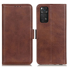 Funda de Cuero Cartera con Soporte Carcasa M15L para Xiaomi Redmi Note 11 4G (2022) Marron