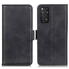 Funda de Cuero Cartera con Soporte Carcasa M15L para Xiaomi Redmi Note 11 4G (2022) Negro