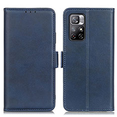 Funda de Cuero Cartera con Soporte Carcasa M15L para Xiaomi Redmi Note 11 5G Azul