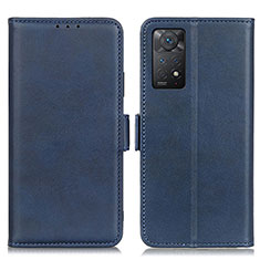 Funda de Cuero Cartera con Soporte Carcasa M15L para Xiaomi Redmi Note 11 Pro 4G Azul