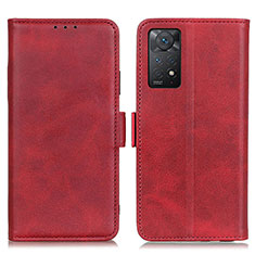 Funda de Cuero Cartera con Soporte Carcasa M15L para Xiaomi Redmi Note 11 Pro 5G Rojo