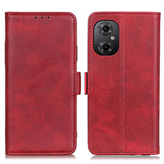 Funda de Cuero Cartera con Soporte Carcasa M15L para Xiaomi Redmi Note 11R 5G Rojo