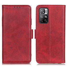 Funda de Cuero Cartera con Soporte Carcasa M15L para Xiaomi Redmi Note 11S 5G Rojo