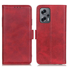 Funda de Cuero Cartera con Soporte Carcasa M15L para Xiaomi Redmi Note 11T Pro 5G Rojo