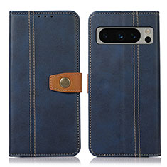 Funda de Cuero Cartera con Soporte Carcasa M16L para Google Pixel 8 Pro 5G Azul