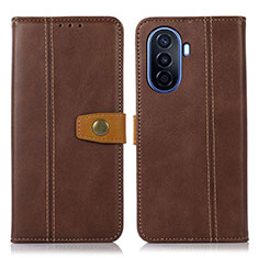 Funda de Cuero Cartera con Soporte Carcasa M16L para Huawei Enjoy 50 Marron