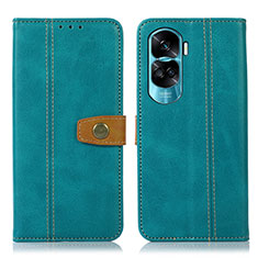 Funda de Cuero Cartera con Soporte Carcasa M16L para Huawei Honor 90 Lite 5G Verde