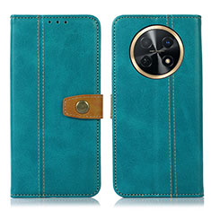 Funda de Cuero Cartera con Soporte Carcasa M16L para Huawei Nova Y91 Verde