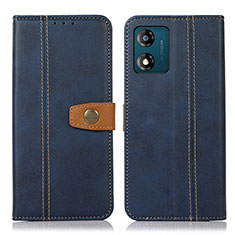 Funda de Cuero Cartera con Soporte Carcasa M16L para Motorola Moto E13 Azul