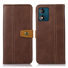 Funda de Cuero Cartera con Soporte Carcasa M16L para Motorola Moto E13 Marron