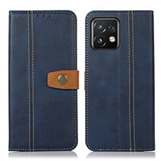 Funda de Cuero Cartera con Soporte Carcasa M16L para Motorola Moto Edge 40 Pro 5G Azul