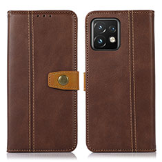 Funda de Cuero Cartera con Soporte Carcasa M16L para Motorola Moto Edge 40 Pro 5G Marron