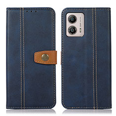 Funda de Cuero Cartera con Soporte Carcasa M16L para Motorola Moto G53y 5G Azul