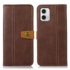 Funda de Cuero Cartera con Soporte Carcasa M16L para Motorola Moto G73 5G Marron