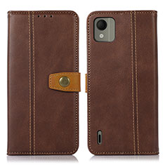 Funda de Cuero Cartera con Soporte Carcasa M16L para Nokia C110 Marron