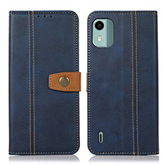 Funda de Cuero Cartera con Soporte Carcasa M16L para Nokia C12 Plus Azul