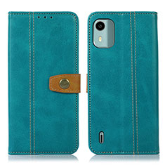 Funda de Cuero Cartera con Soporte Carcasa M16L para Nokia C12 Plus Verde