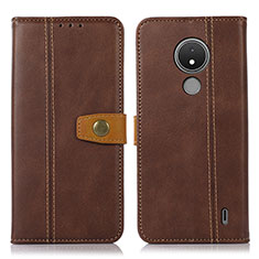 Funda de Cuero Cartera con Soporte Carcasa M16L para Nokia C21 Marron