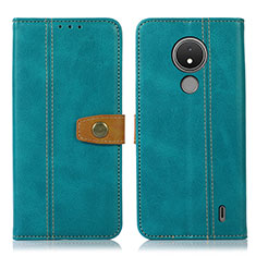 Funda de Cuero Cartera con Soporte Carcasa M16L para Nokia C21 Verde