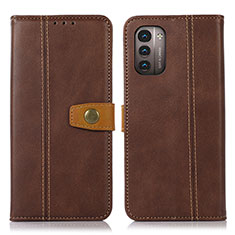 Funda de Cuero Cartera con Soporte Carcasa M16L para Nokia G21 Marron