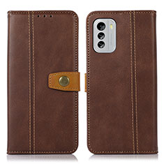 Funda de Cuero Cartera con Soporte Carcasa M16L para Nokia G60 5G Marron