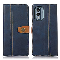 Funda de Cuero Cartera con Soporte Carcasa M16L para Nokia X30 5G Azul