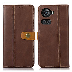 Funda de Cuero Cartera con Soporte Carcasa M16L para OnePlus 10R 5G Marron