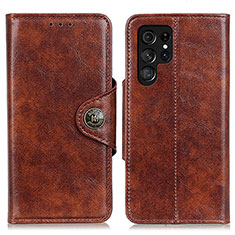 Funda de Cuero Cartera con Soporte Carcasa M16L para Samsung Galaxy S21 Ultra 5G Marron Claro