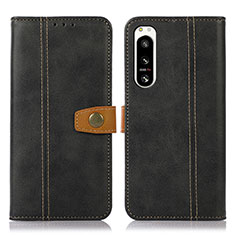 Funda de Cuero Cartera con Soporte Carcasa M16L para Sony Xperia 5 IV Negro