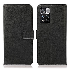 Funda de Cuero Cartera con Soporte Carcasa M16L para Xiaomi Mi 11i 5G (2022) Negro